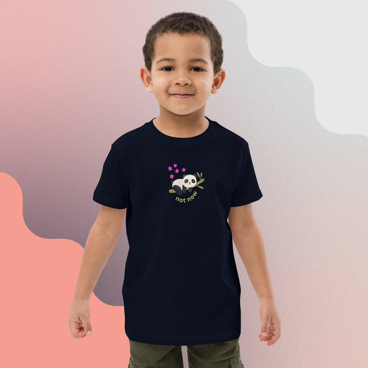 Panda Perch : Resting Amongst the Leaves : Organic cotton kids t-shirt