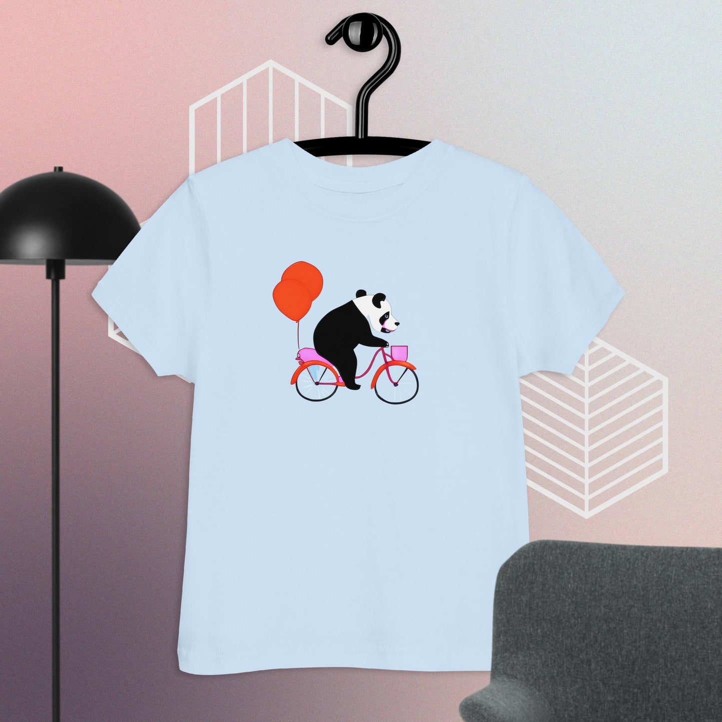 Riding with the Pandas : Adorable Biking  Toddler Jersey  T-Shirt