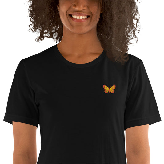 Flutter in Style : Butterfly Embroidered T-Shirt