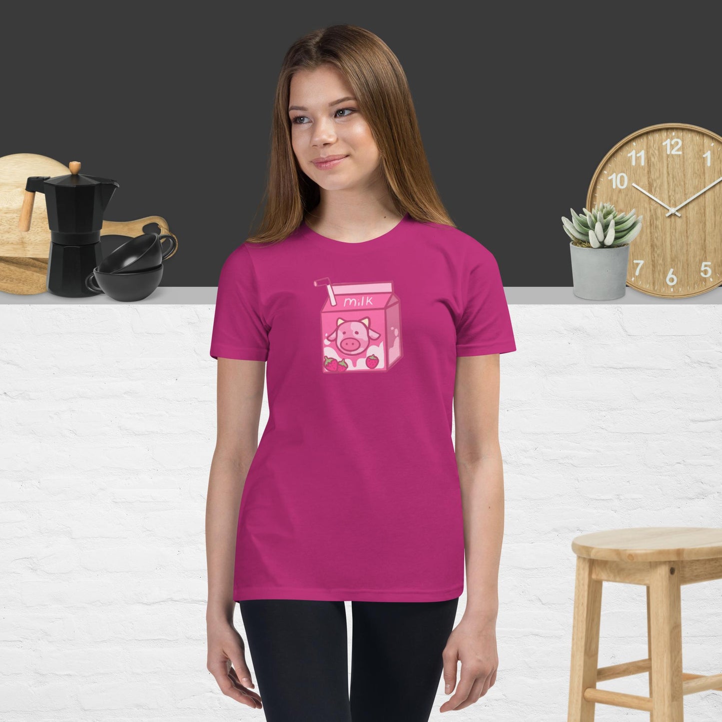 Milk with a Hint of Pink : The Milk Pink Youth Short Sleeve T-Shirt