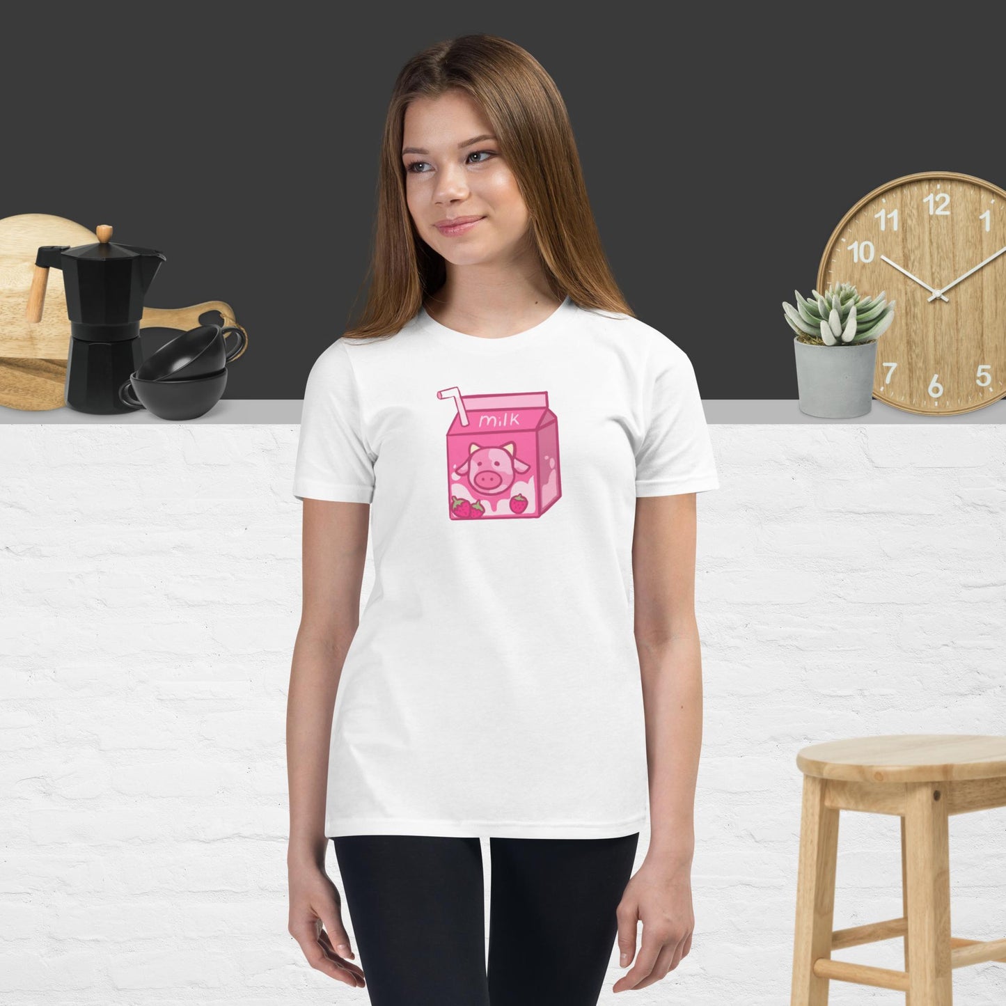 Milk with a Hint of Pink : The Milk Pink Youth Short Sleeve T-Shirt