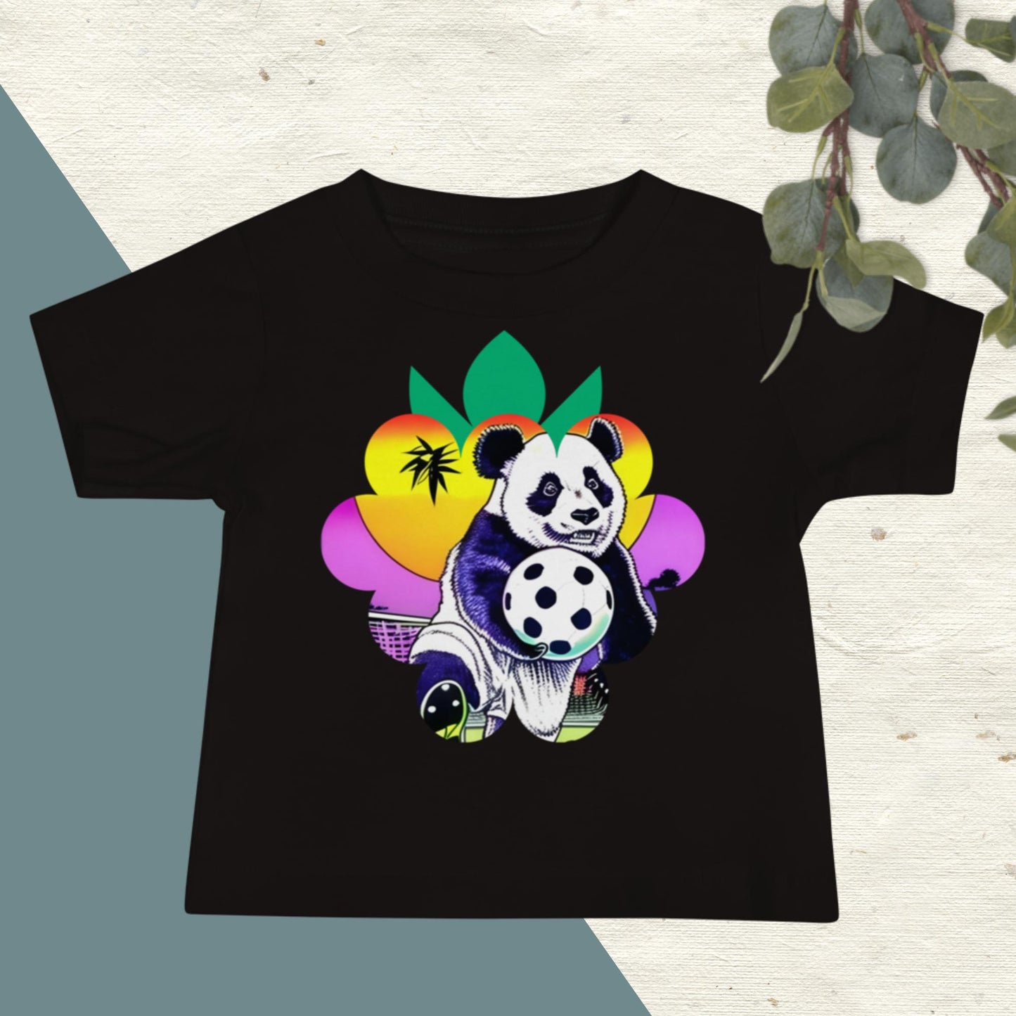 The Great Panda Soccer Showdown in the Forest : Baby Jersey Short Sleeve Tee