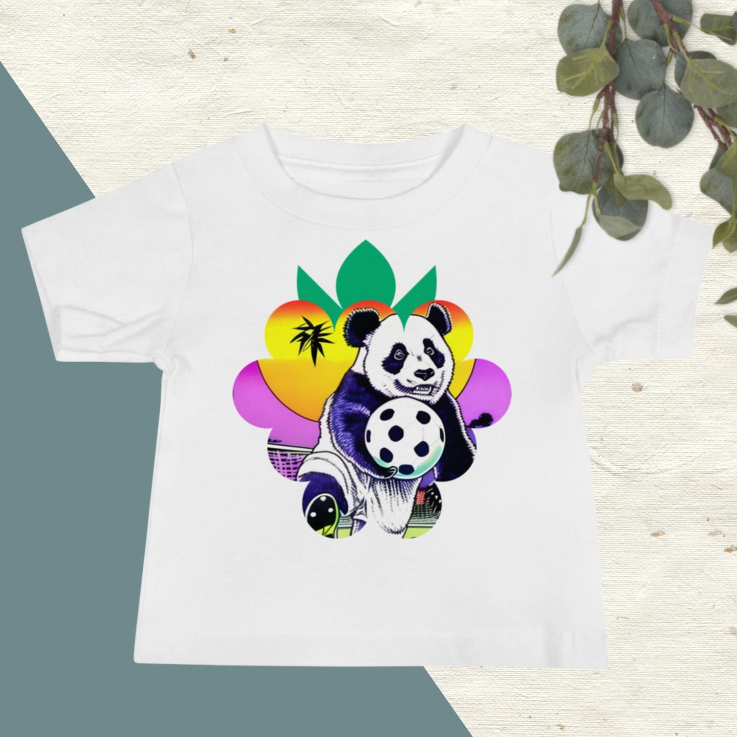 The Great Panda Soccer Showdown in the Forest : Baby Jersey Short Sleeve Tee