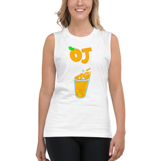 Squeeze Some Fun into Your Outfit with Our "OJ" Muscle Shirt : Order Now!