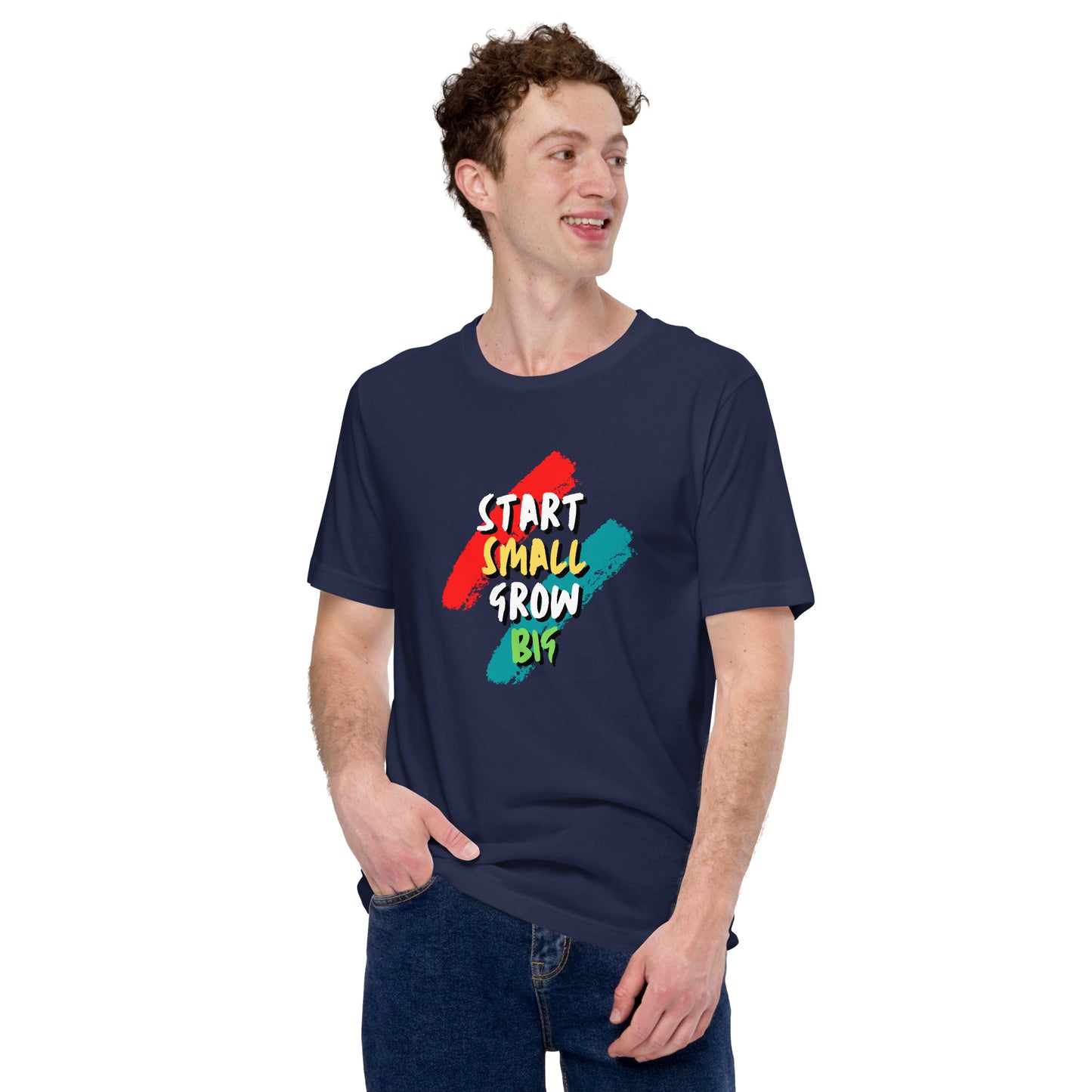 Unleash Your Inner Potential with Our 'Start Small Grow Big' T-Shirt - Your Perfect Way to Dream Big and Achieve More!